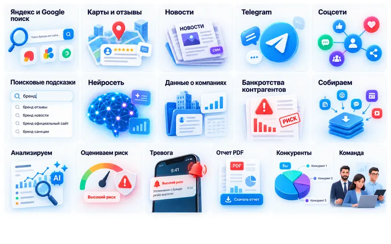 Лист 3D-иконок источников и функций