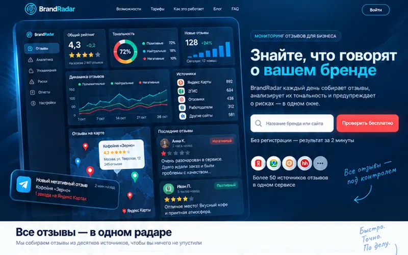 Макет посадочной