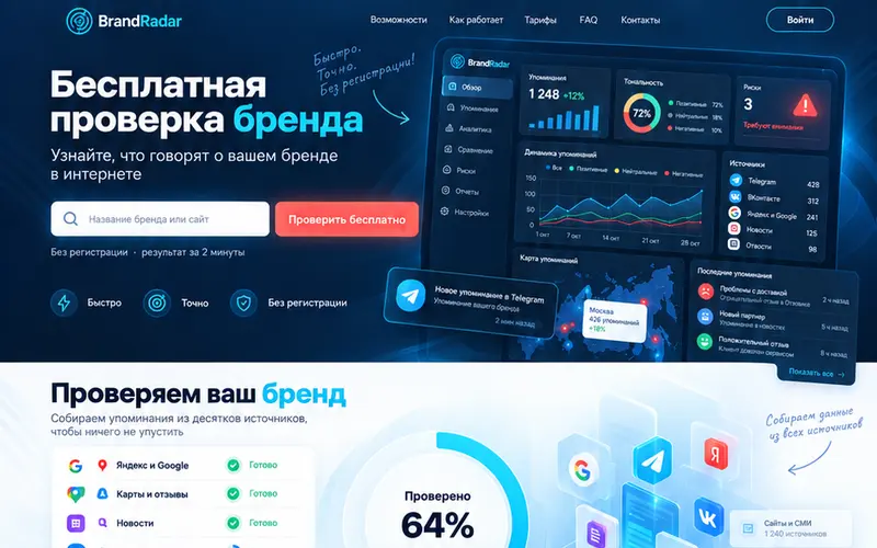Макет проверки бренда